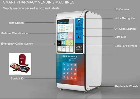 24 Hours Healthy Pharmacy Vending Machine With Elevator / Refrigerator