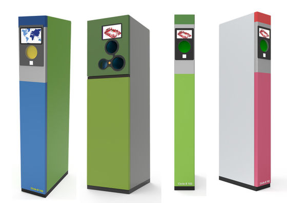 Bank Service Center IP54 150pcs Can Recycling Vending Plastic Bottle Collecting Machine