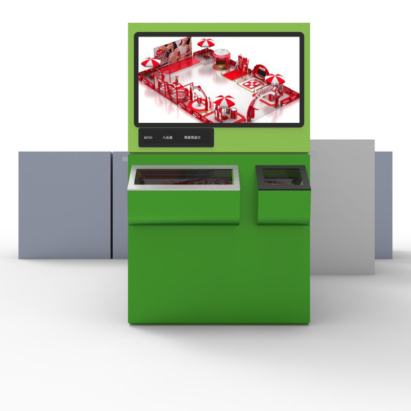 Malls 50" Touch Screen RVM Plastic Bottle Recycling Vending Machine