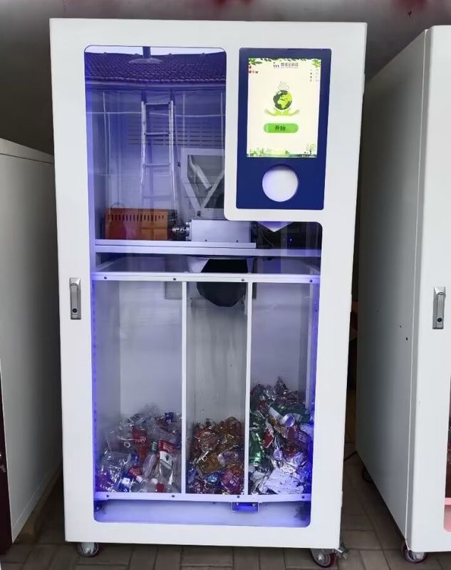3in1 Tin can / aluminum can/ pet bottle Reverse Vending Machine With compactor