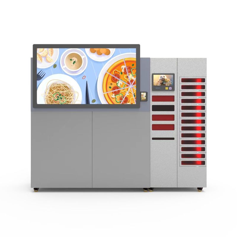 Automatic LED Hot Food Vending Machine With 49 Inch Touch Screen High