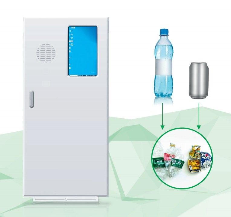 AI Vision Compact Reverse Vending Machine For Plastic Bottle PET Bottles Metal Cans