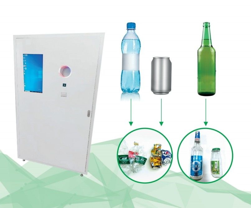 Interactive Recycle Machine For PET Bottle And Metal Can With 15 Hi Def Touch Screen