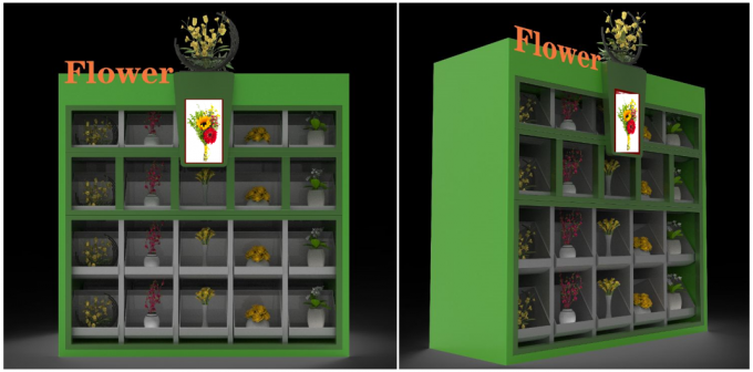 QR Code Flower Bouquet Vending Machine With Inventory Software